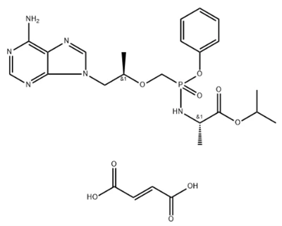 Tenofovir alafenamid fumarát cas č. 1392275-56-7